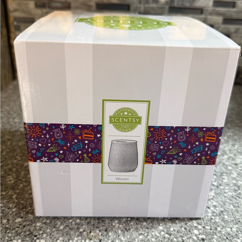 Scentsy Woven Candle Holder in Gray